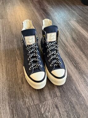 Converse chuck 70 plus high top ‘distorted’ navy blue size 7.5